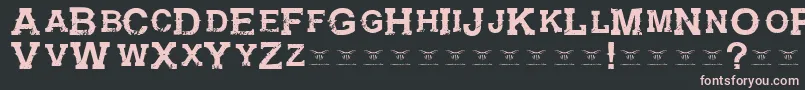 Шрифт GunfighteracademyRegular – розовые шрифты на чёрном фоне