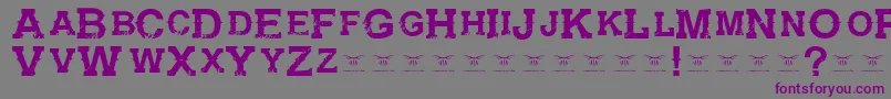 Шрифт GunfighteracademyRegular – фиолетовые шрифты на сером фоне