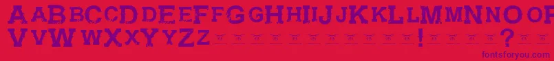 GunfighteracademyRegular Font – Purple Fonts on Red Background