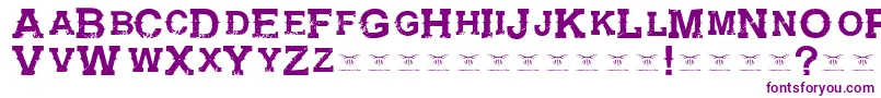 GunfighteracademyRegular-Schriftart – Violette Schriften auf weißem Hintergrund