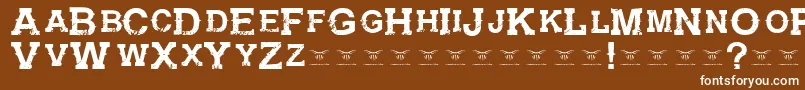 GunfighteracademyRegular Font – White Fonts on Brown Background