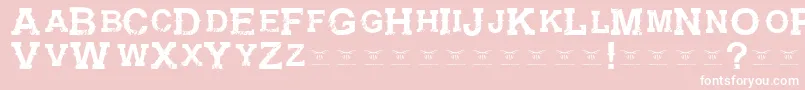 フォントGunfighteracademyRegular – ピンクの背景に白い文字