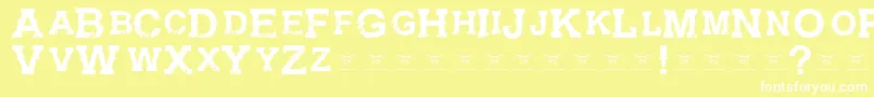 GunfighteracademyRegular Font – White Fonts on Yellow Background