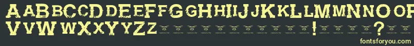 GunfighteracademyRegular Font – Yellow Fonts on Black Background