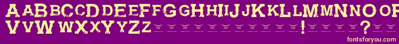 Шрифт GunfighteracademyRegular – жёлтые шрифты на фиолетовом фоне