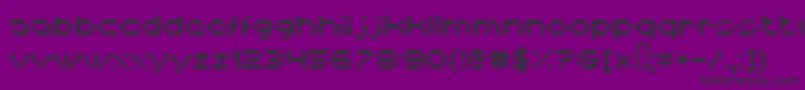 Fonte Hiskyflipperlow – fontes pretas em um fundo violeta