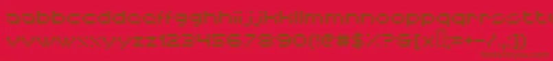 Czcionka Hiskyflipperlow – brązowe czcionki na czerwonym tle