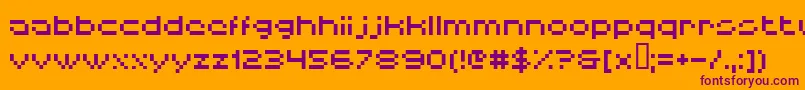 Hiskyflipperlow Font – Purple Fonts on Orange Background