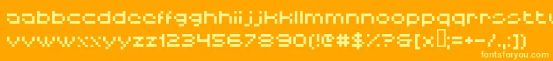 Hiskyflipperlow-fontti – keltaiset fontit oranssilla taustalla