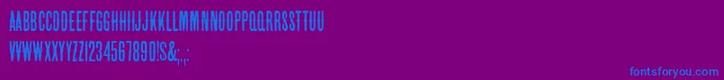 フォントHffBeerVan – 紫色の背景に青い文字