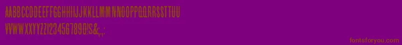 フォントHffBeerVan – 紫色の背景に茶色のフォント