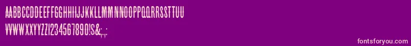 HffBeerVan Font – Pink Fonts on Purple Background