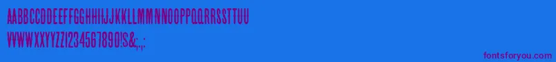 HffBeerVan Font – Purple Fonts on Blue Background