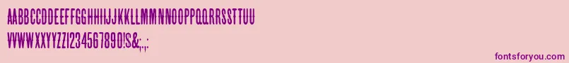 フォントHffBeerVan – ピンクの背景に紫のフォント