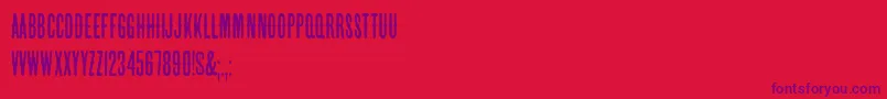 HffBeerVan Font – Purple Fonts on Red Background