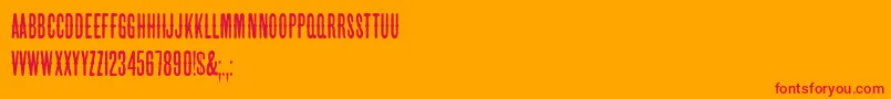 Шрифт HffBeerVan – красные шрифты на оранжевом фоне