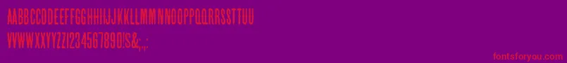 Шрифт HffBeerVan – красные шрифты на фиолетовом фоне