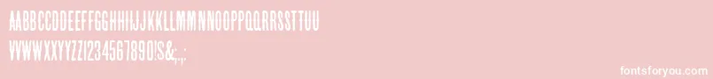 HffBeerVan Font – White Fonts on Pink Background