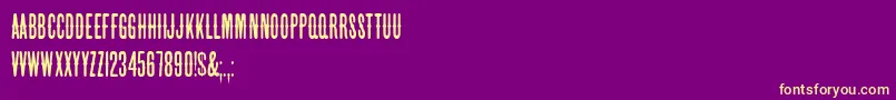 Шрифт HffBeerVan – жёлтые шрифты на фиолетовом фоне