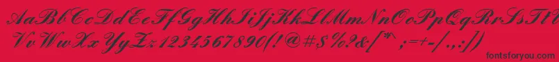 EnglischeschtBold Font – Black Fonts on Red Background