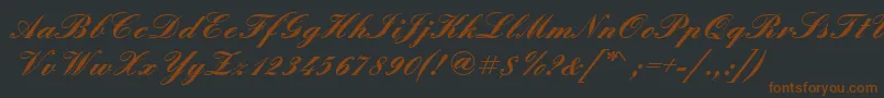 EnglischeschtBold Font – Brown Fonts on Black Background