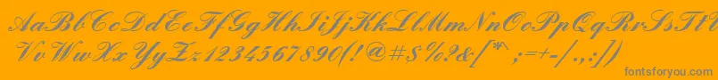 フォントEnglischeschtBold – オレンジの背景に灰色の文字