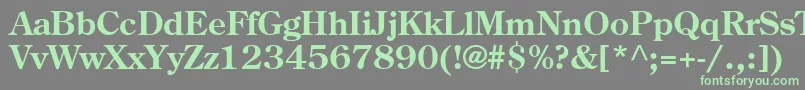 Шрифт AgCenturyOldStyleCyrBold – зелёные шрифты на сером фоне