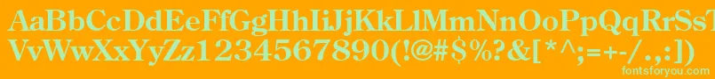 AgCenturyOldStyleCyrBold Font – Green Fonts on Orange Background