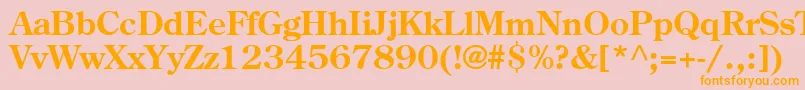 AgCenturyOldStyleCyrBold Font – Orange Fonts on Pink Background