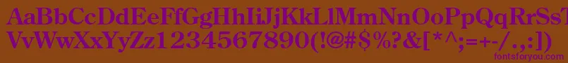 AgCenturyOldStyleCyrBold-Schriftart – Violette Schriften auf braunem Hintergrund