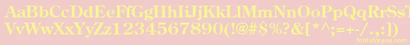 AgCenturyOldStyleCyrBold Font – Yellow Fonts on Pink Background