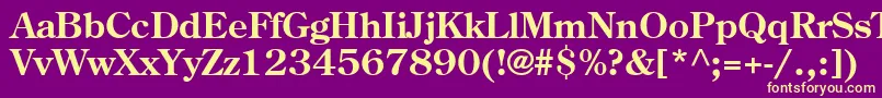 AgCenturyOldStyleCyrBold Font – Yellow Fonts on Purple Background