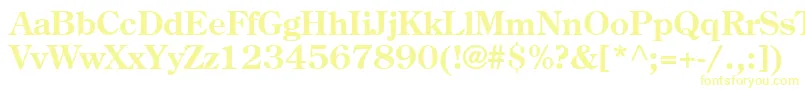 AgCenturyOldStyleCyrBold-Schriftart – Gelbe Schriften auf weißem Hintergrund