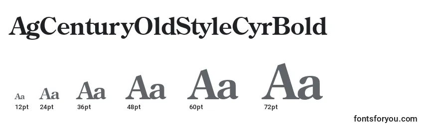 AgCenturyOldStyleCyrBold Font Sizes