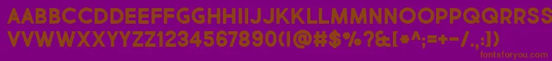 BmdMarketFreshBoldAllCaps Font – Brown Fonts on Purple Background