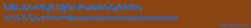 Totaleclipse Font – Blue Fonts on Brown Background