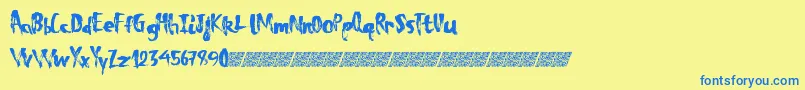 Totaleclipse Font – Blue Fonts on Yellow Background