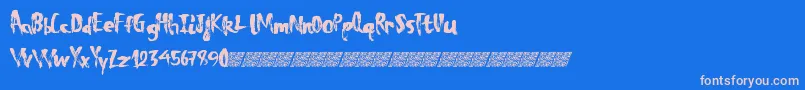Totaleclipse-Schriftart – Rosa Schriften auf blauem Hintergrund