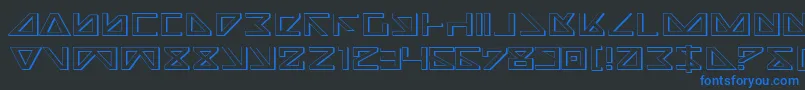 NickTurboExpanded3D Font – Blue Fonts on Black Background