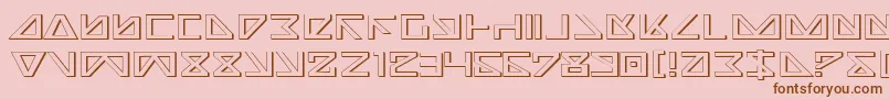 NickTurboExpanded3D Font – Brown Fonts on Pink Background