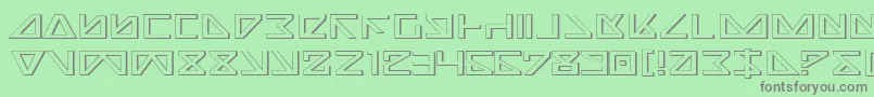 NickTurboExpanded3D Font – Gray Fonts on Green Background