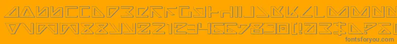 NickTurboExpanded3D Font – Gray Fonts on Orange Background