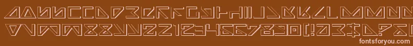 フォントNickTurboExpanded3D – 茶色の背景にピンクのフォント