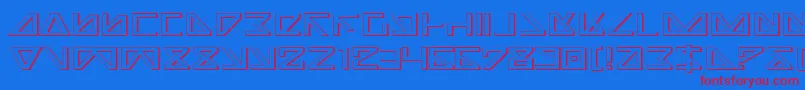 NickTurboExpanded3D-Schriftart – Rote Schriften auf blauem Hintergrund