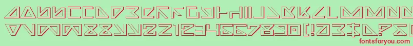 NickTurboExpanded3D Font – Red Fonts on Green Background