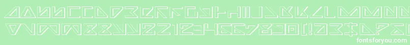 NickTurboExpanded3D Font – White Fonts on Green Background
