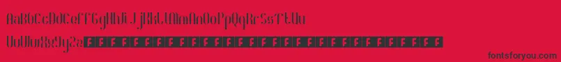 Czcionka RoyaltyCode – czarne czcionki na czerwonym tle