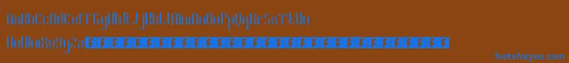 RoyaltyCode Font – Blue Fonts on Brown Background