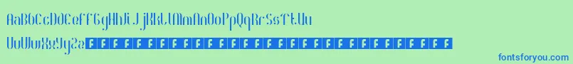 RoyaltyCode Font – Blue Fonts on Green Background