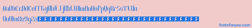 RoyaltyCode Font – Blue Fonts on Pink Background